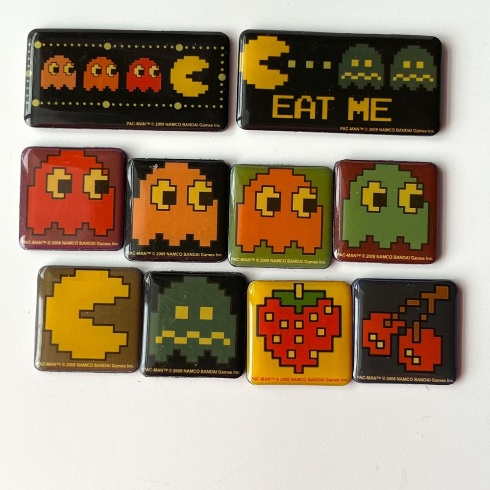 Pac-Man Themed Magnets Set